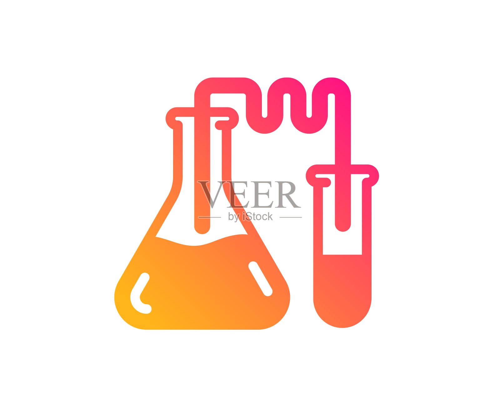 医药化学实验室图标。医学实验室的迹象。向量插画图片素材