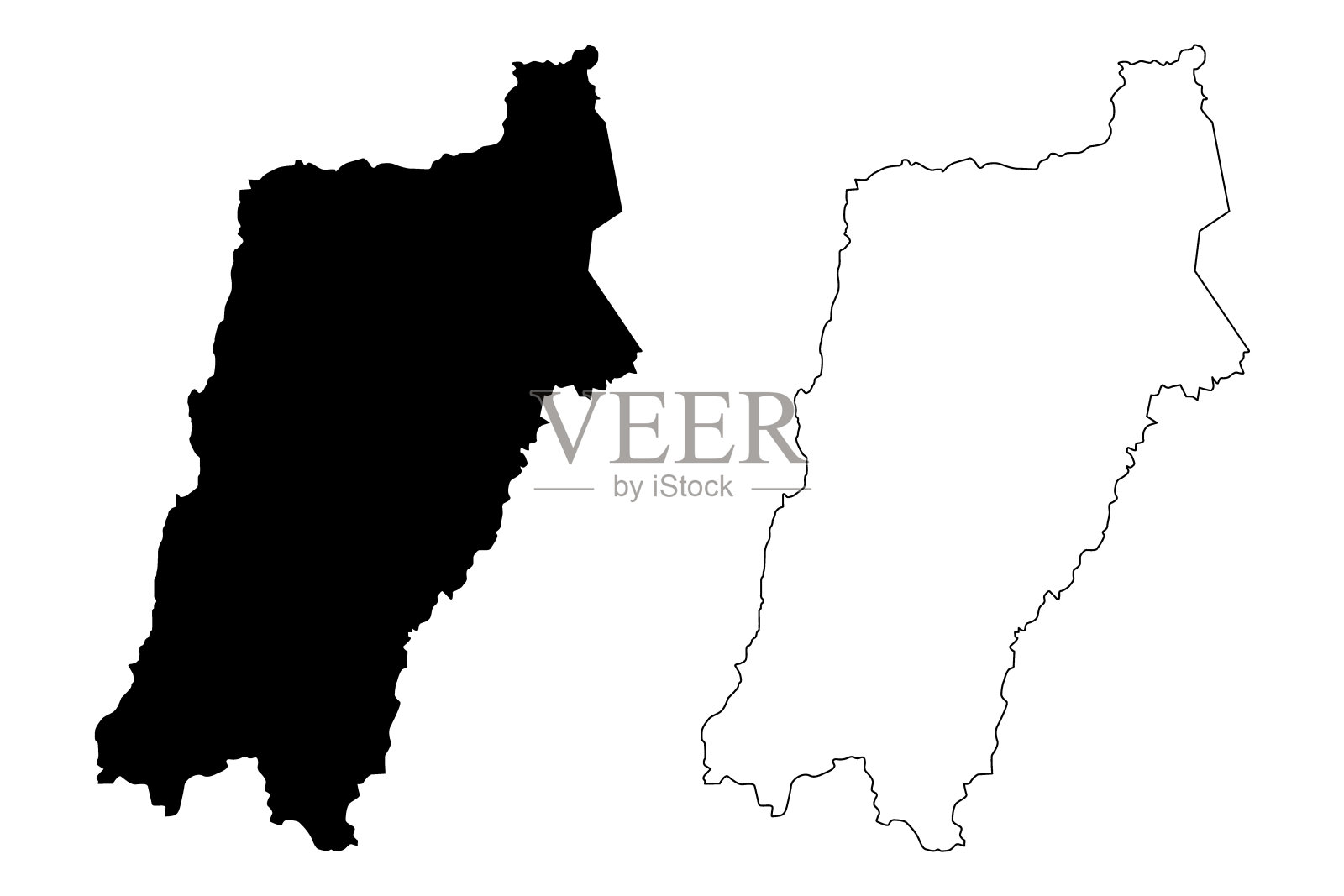 阿塔卡马地区地图矢量插画图片素材