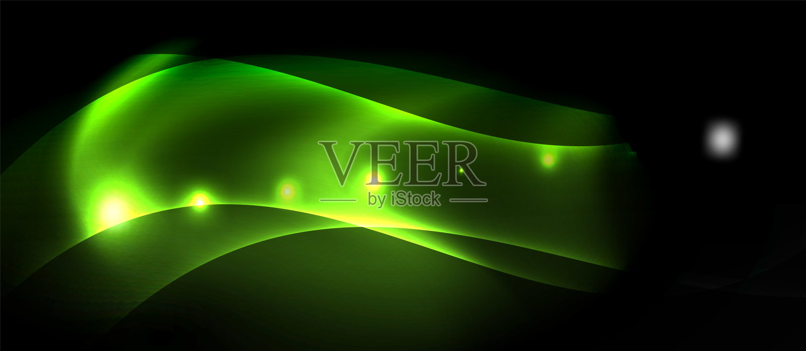 暗色背景，霓虹色波，矢量模板插画图片素材