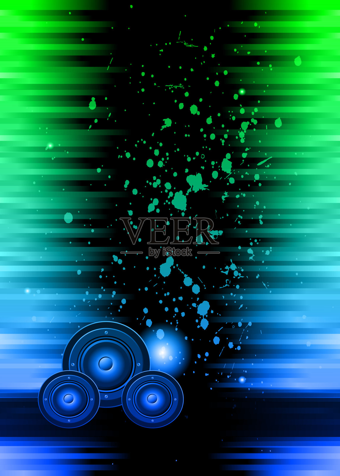 迪斯科俱乐部与丰富多彩的元素剥皮。理想的海报和音乐背景。插画图片素材