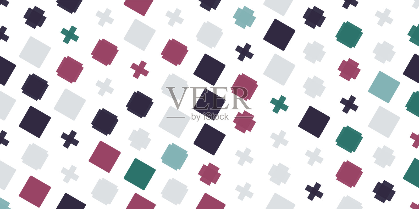 创造性的抽象设计，从随机重复的矩形矢量插图插画图片素材