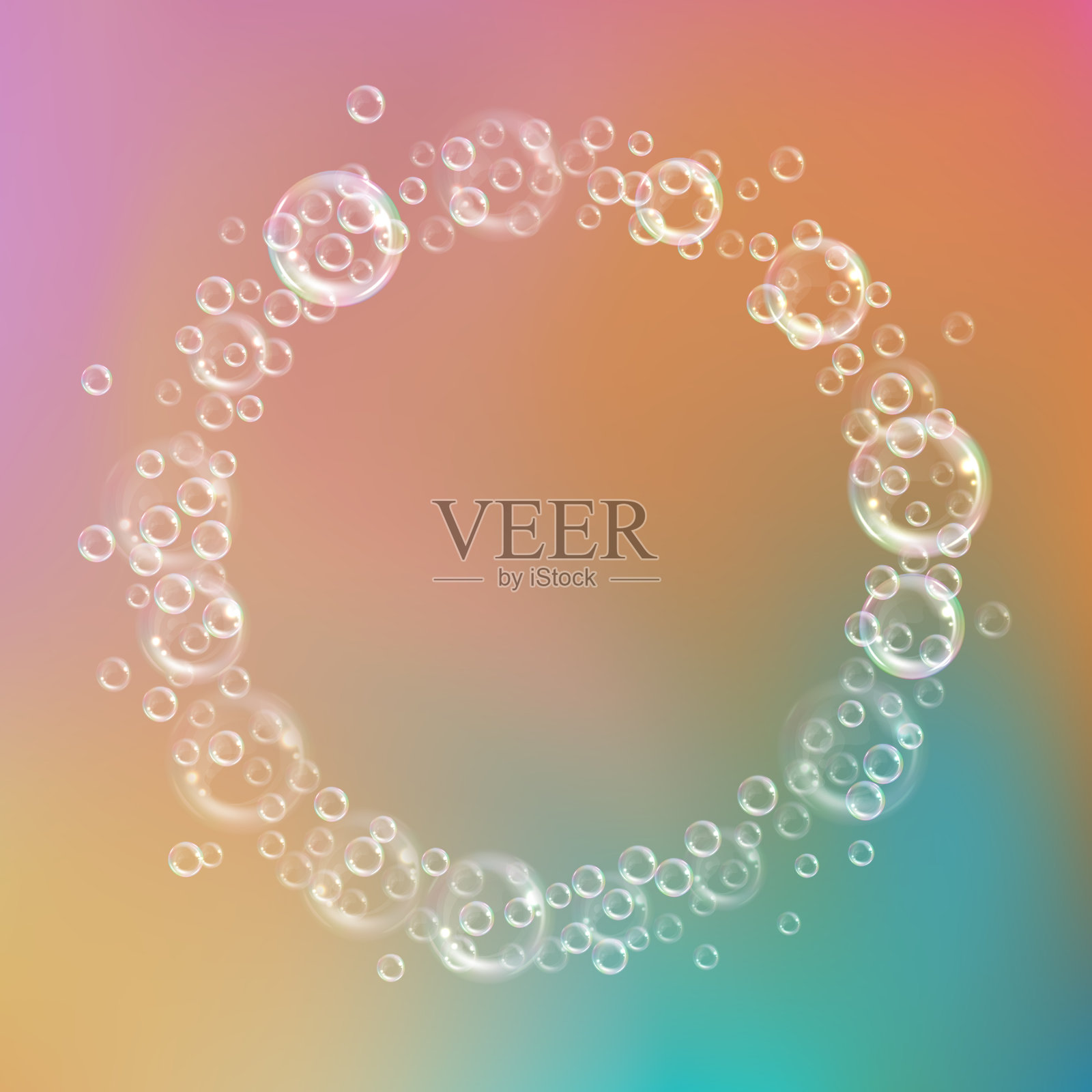 肥皂泡的背景插画图片素材