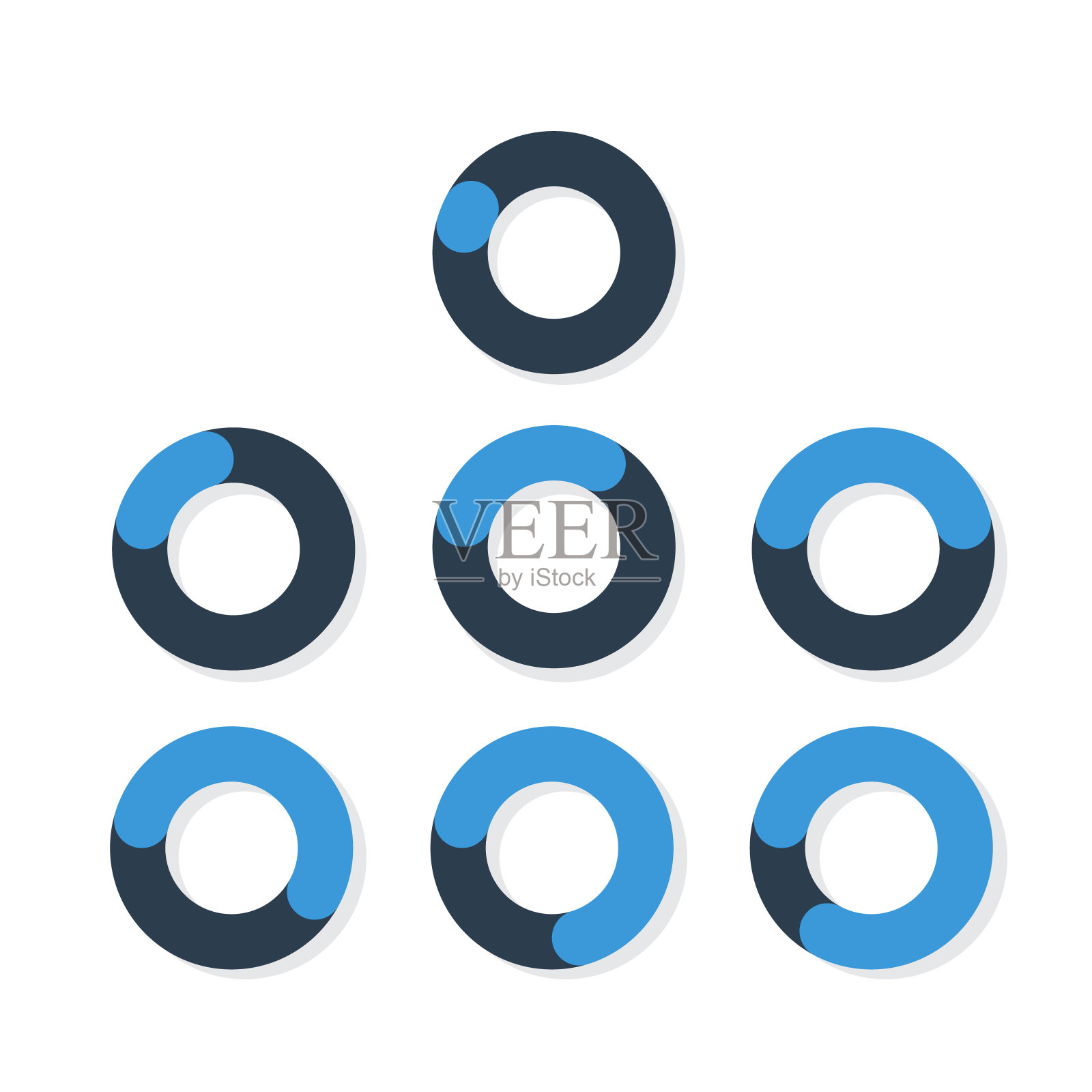 圆形设计的饼图插画图片素材