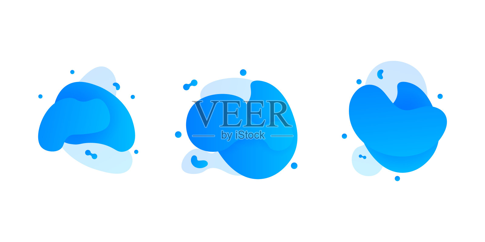 摘要具有梯度的液体形状。网页横幅，传单的设计元素。为你的文本。矢量插图。设计元素图片