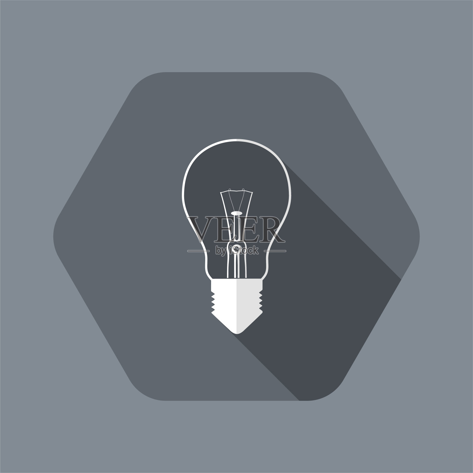 矢量插图的单一孤立的灯泡图标图标素材