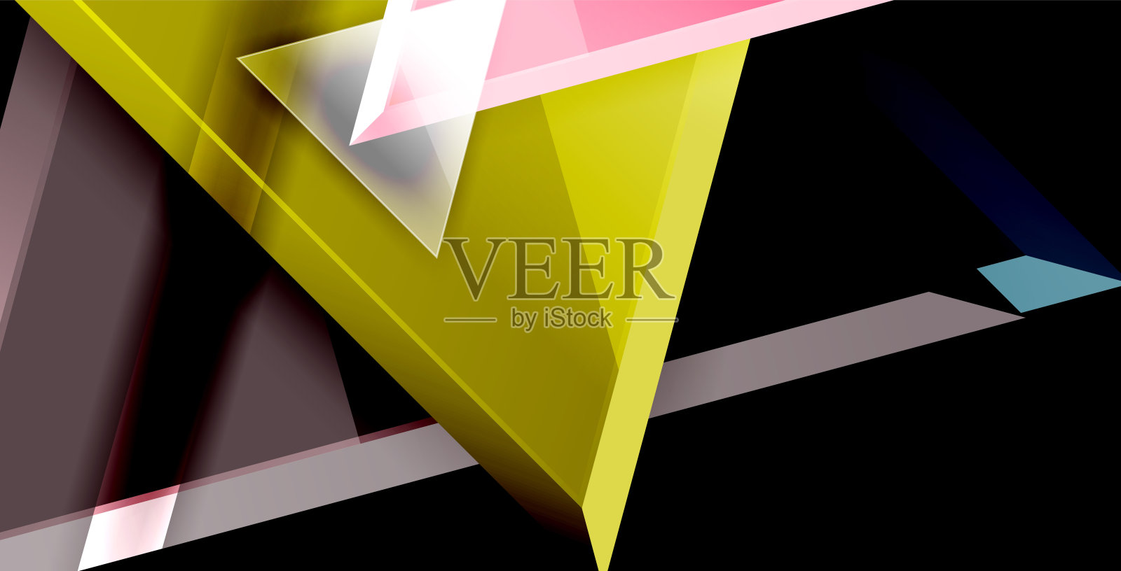 有光泽的三角形背景插画图片素材