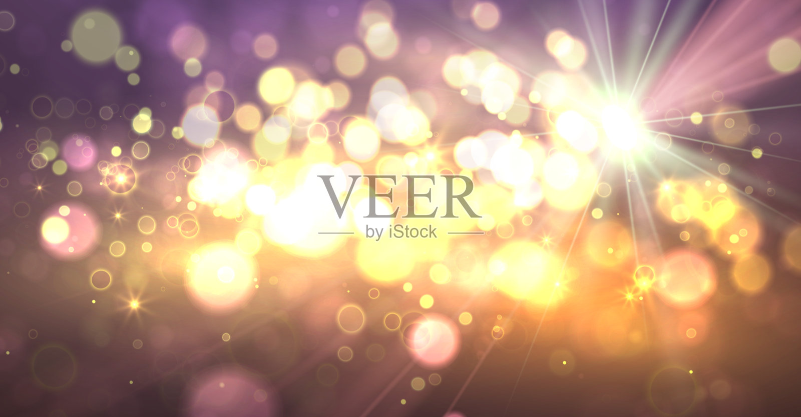 幻背景与散景和星星。软抽象。插画图片素材