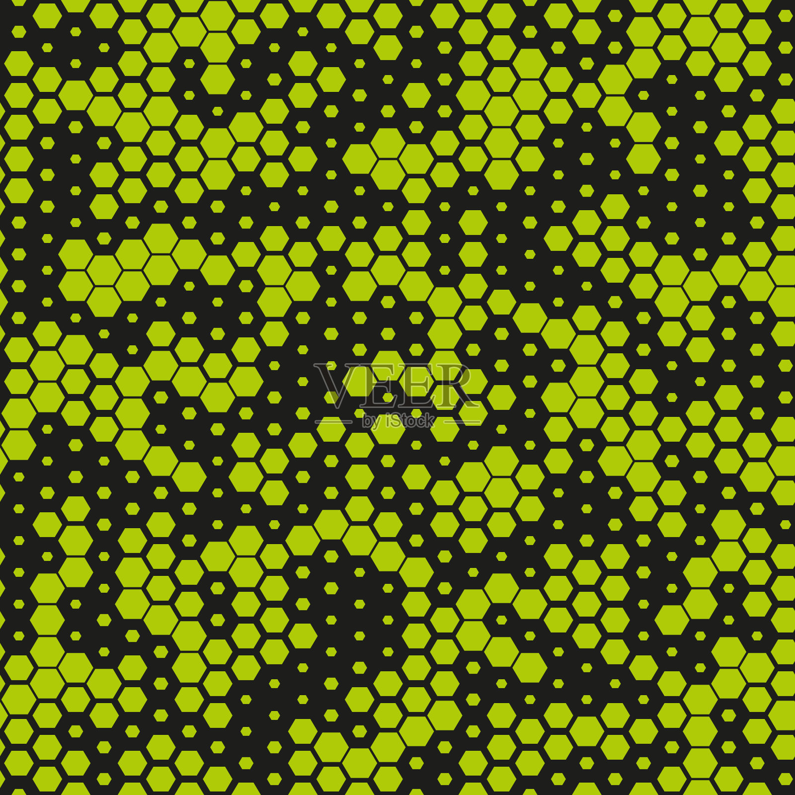 迷彩图案背景无缝矢量插图。数字抽象几何现代纹理。时尚六角形绿色迷彩图案。插画图片素材