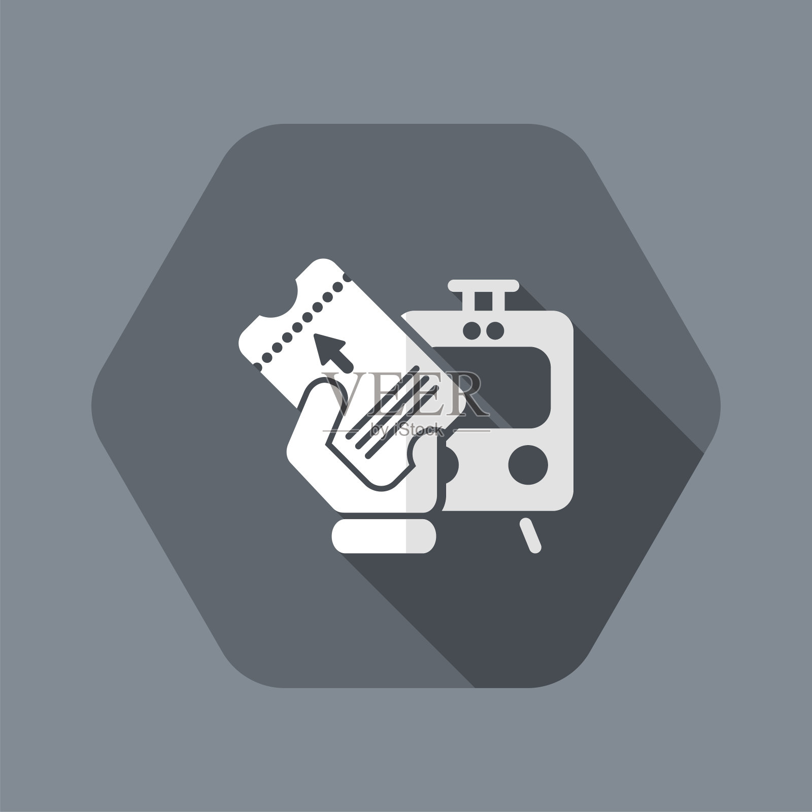 火车票插画图片素材