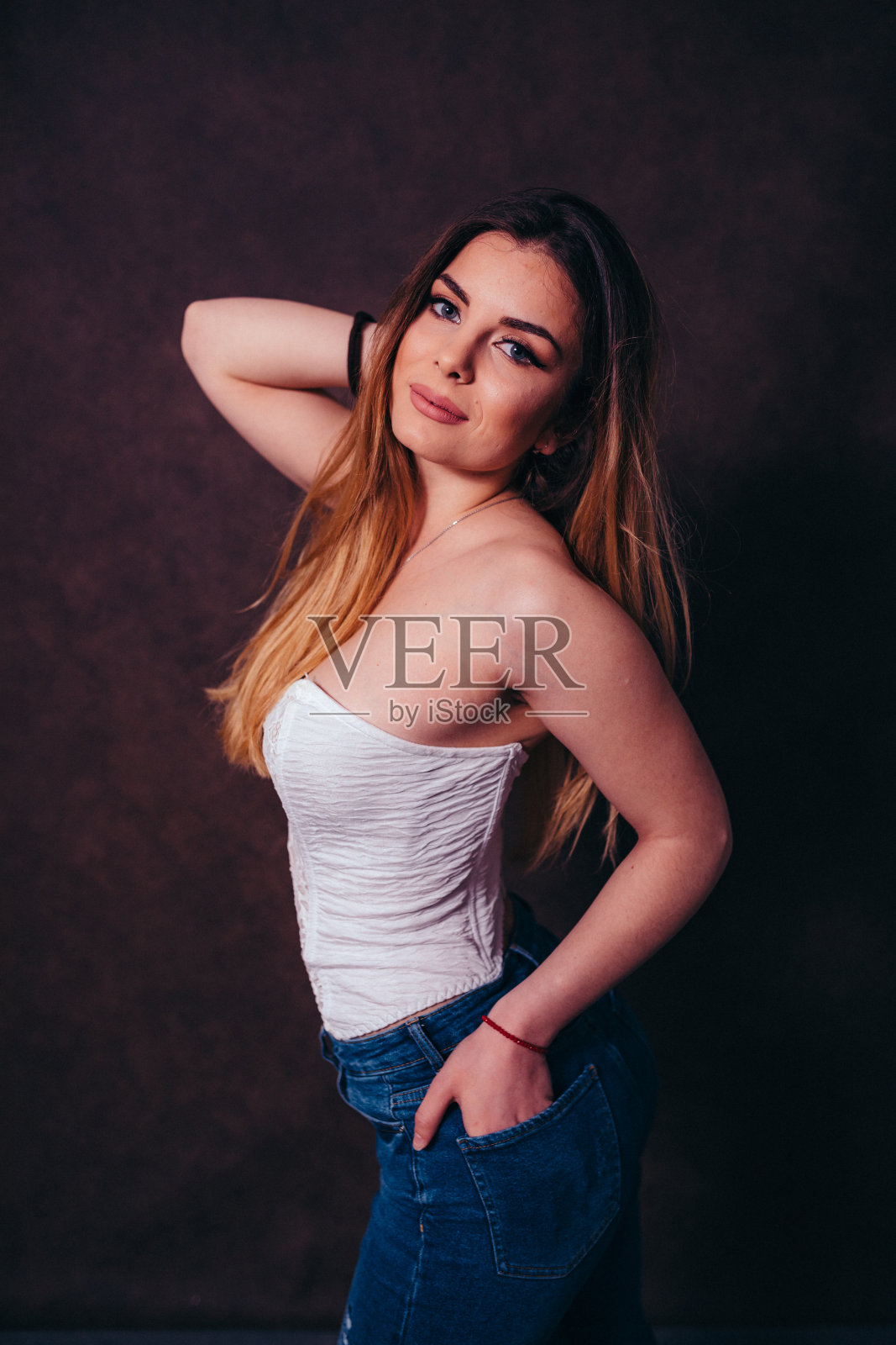 性感性感的金发，工作室拍摄照片摄影图片