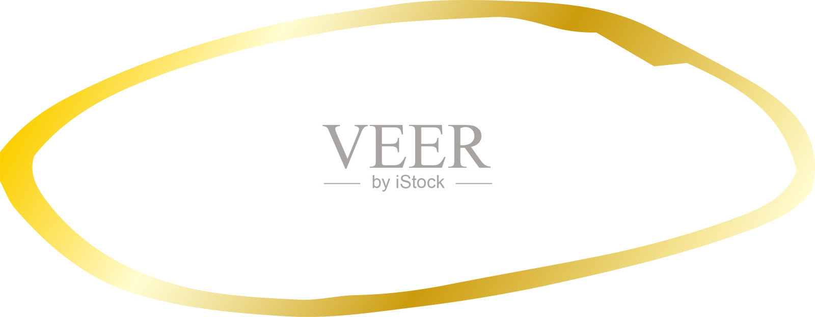 金色水平椭圆插图插画图片素材