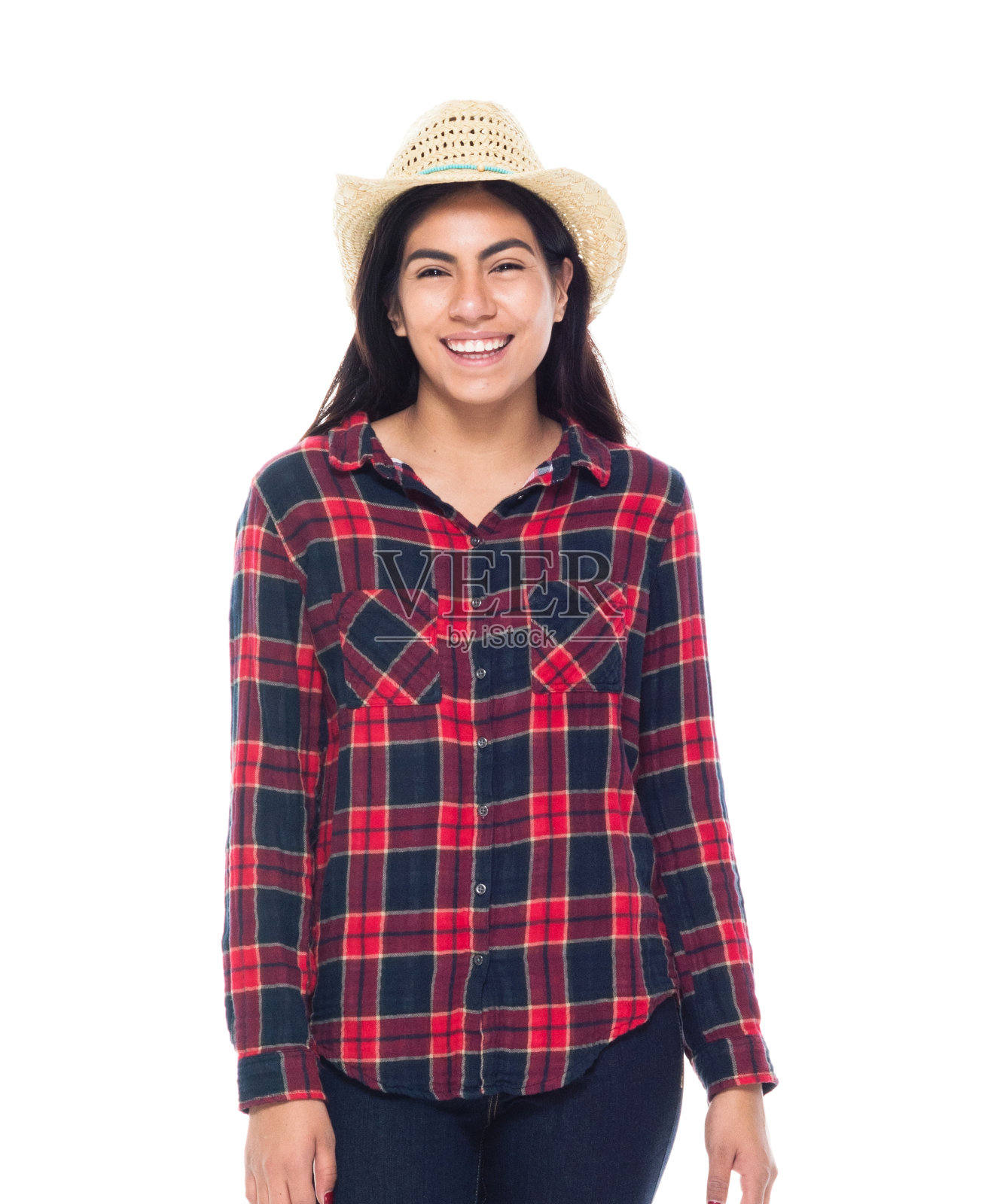 美丽年轻的拉丁女性站立照片摄影图片