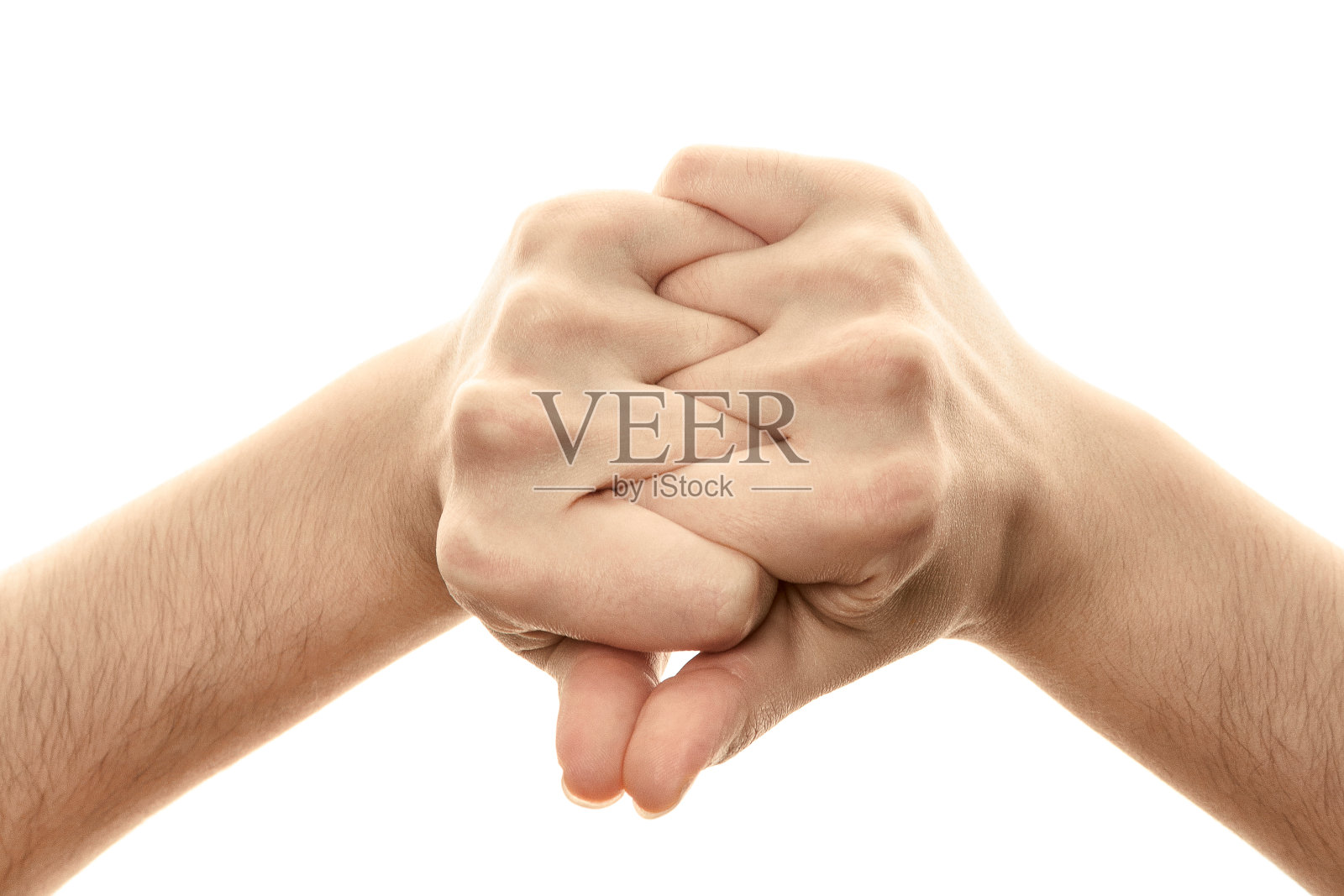 扇贝摩陀，手指瑜伽，佛教中的一种仪式姿势。在白色背景上隔离照片摄影图片