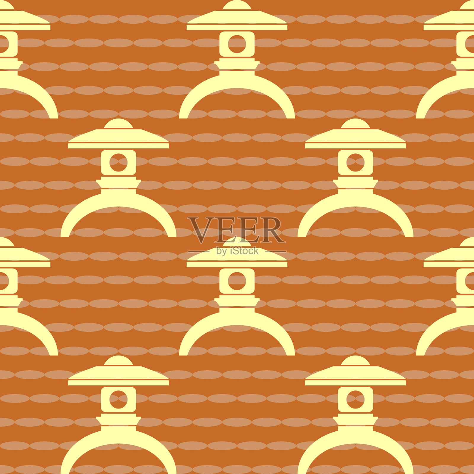 日本灯笼图案插画图片素材