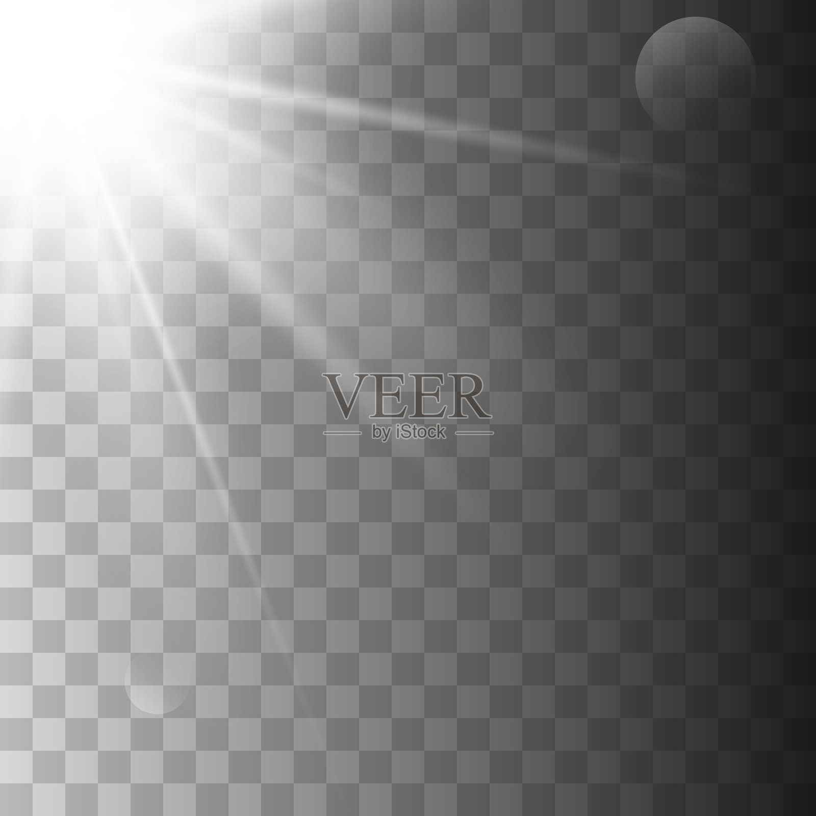 矢量透明阳光特殊镜头光晕光效果。矢量图插画图片素材