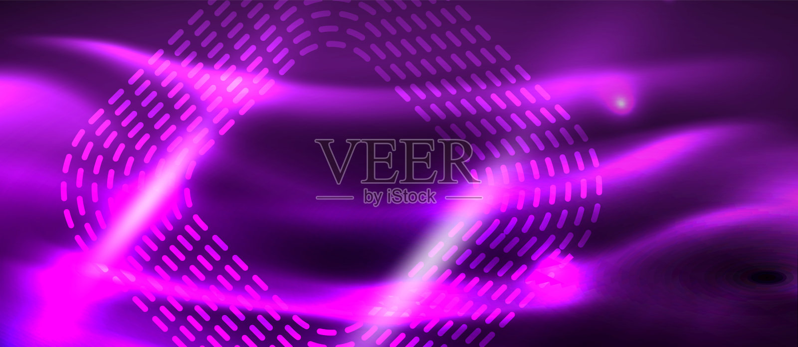 发光发光的霓虹灯方块抽象的背景，技术现代的模板插画图片素材