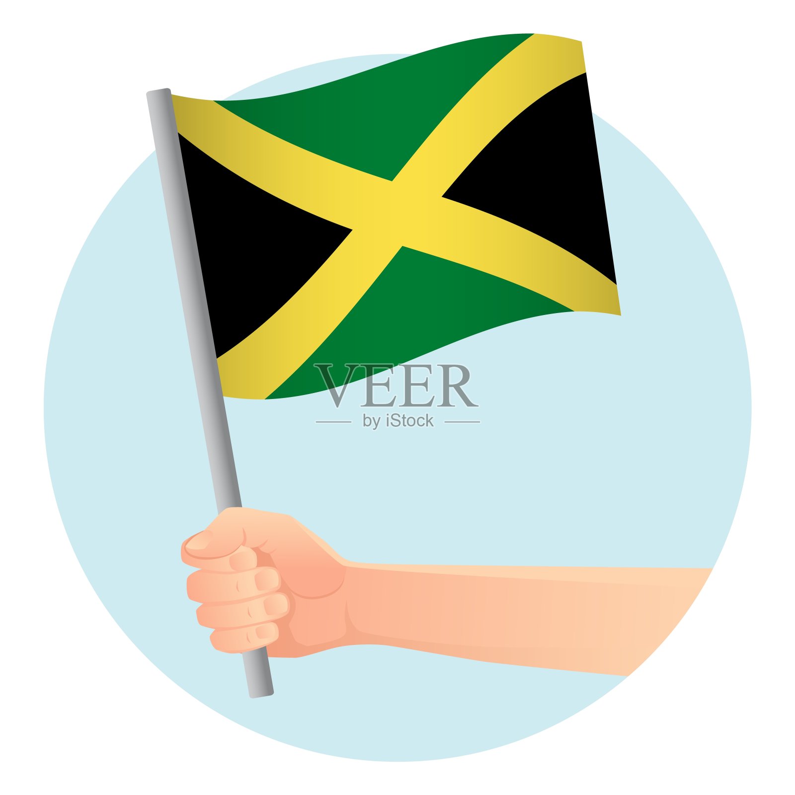 手里拿着国旗设计元素图片