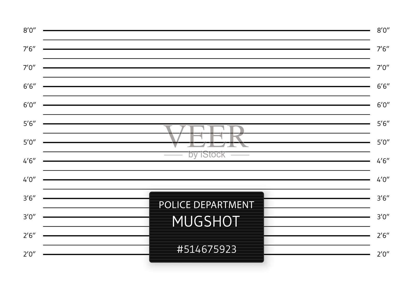 警察指认或面部照片背景。矢量图插画图片素材