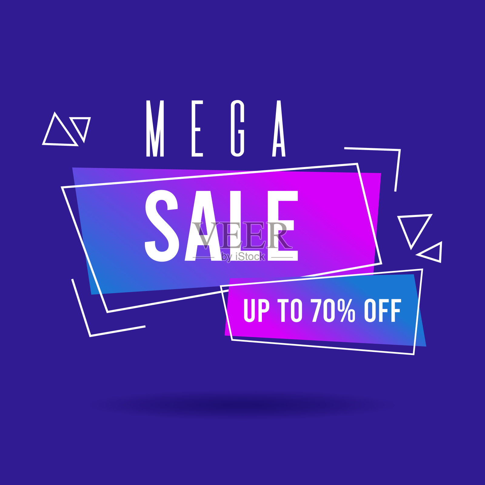 大型横幅出售。用于商业推广的网页横幅设计模板素材