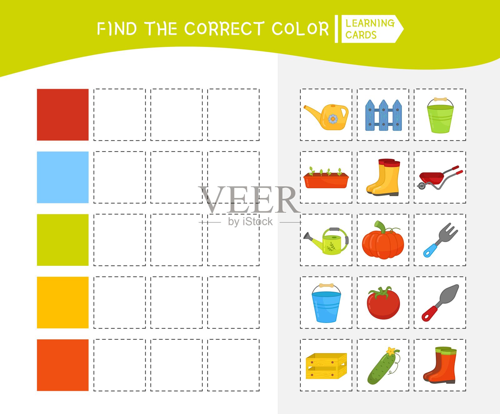 匹配儿童教育游戏。插画图片素材