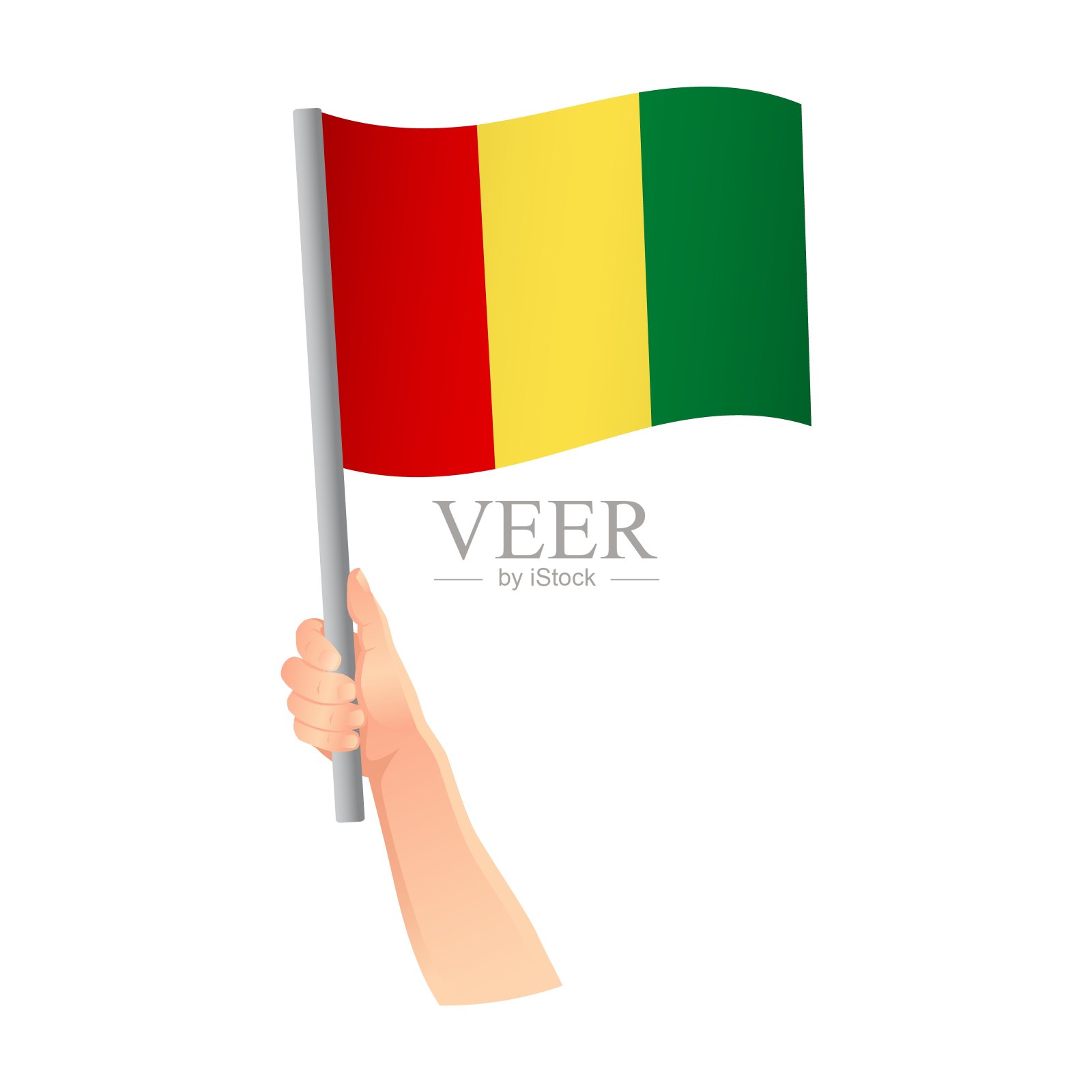 手里拿着国旗设计元素图片