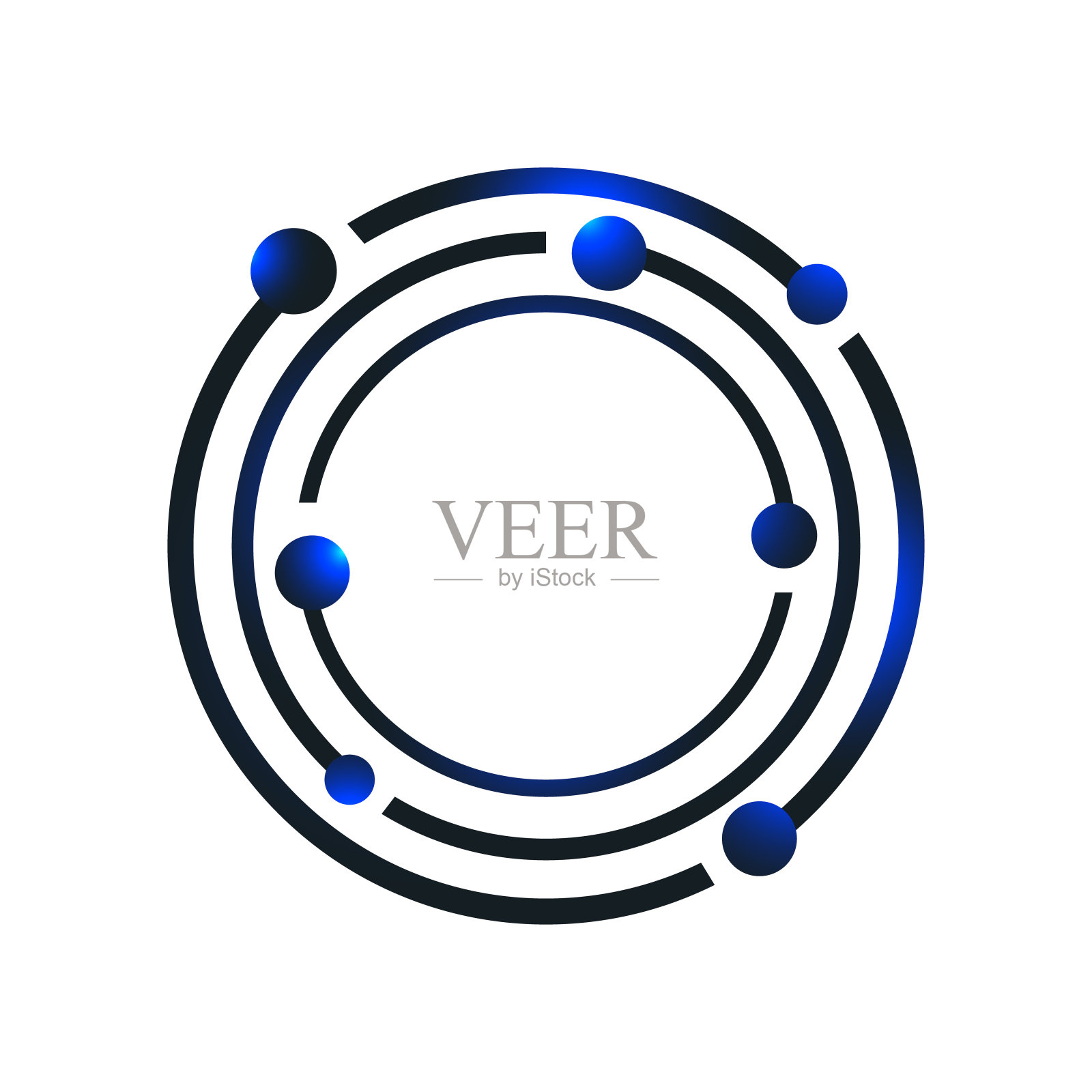 连通圆矢量图。插画图片素材