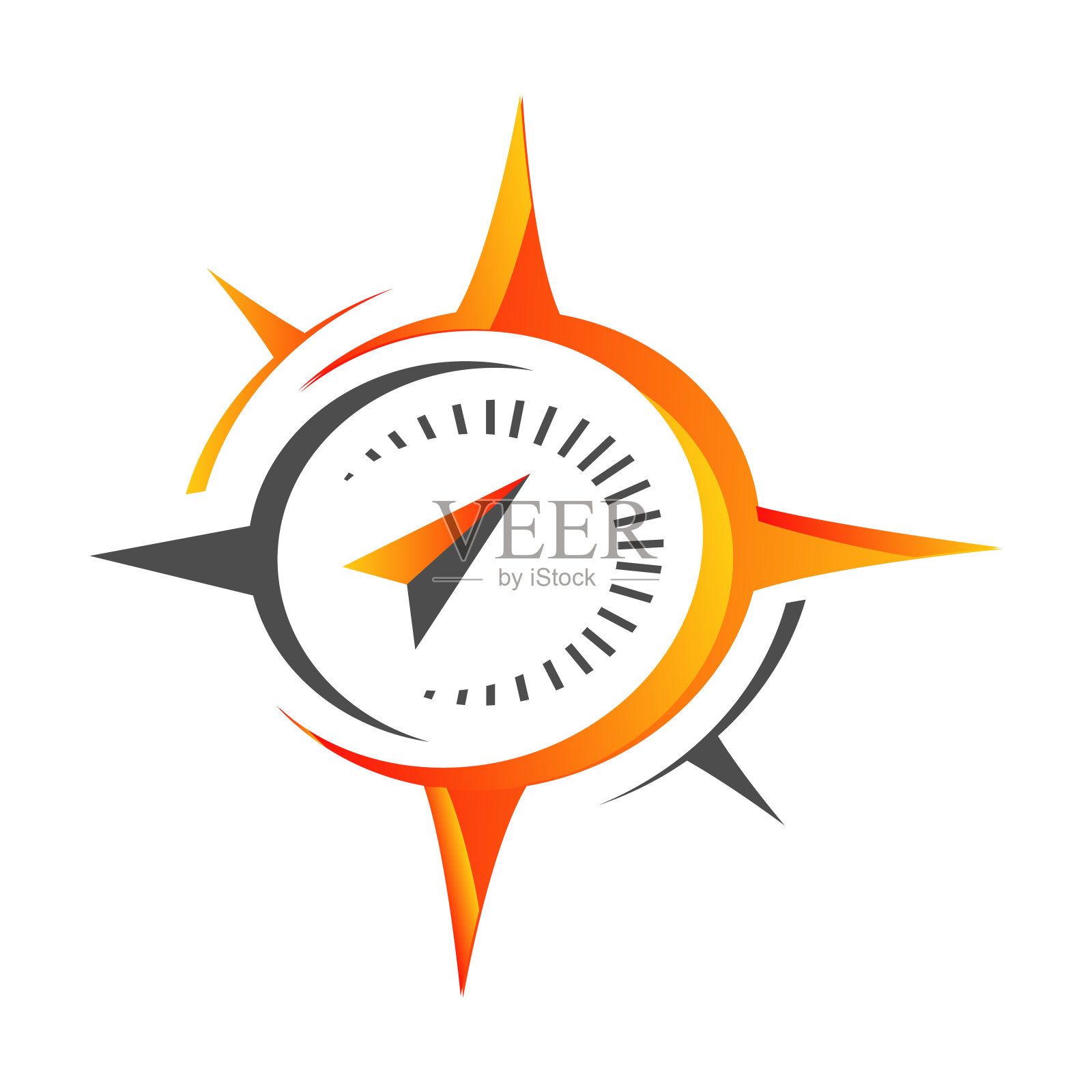 创意指南针Logo概念设计模板设计元素图片