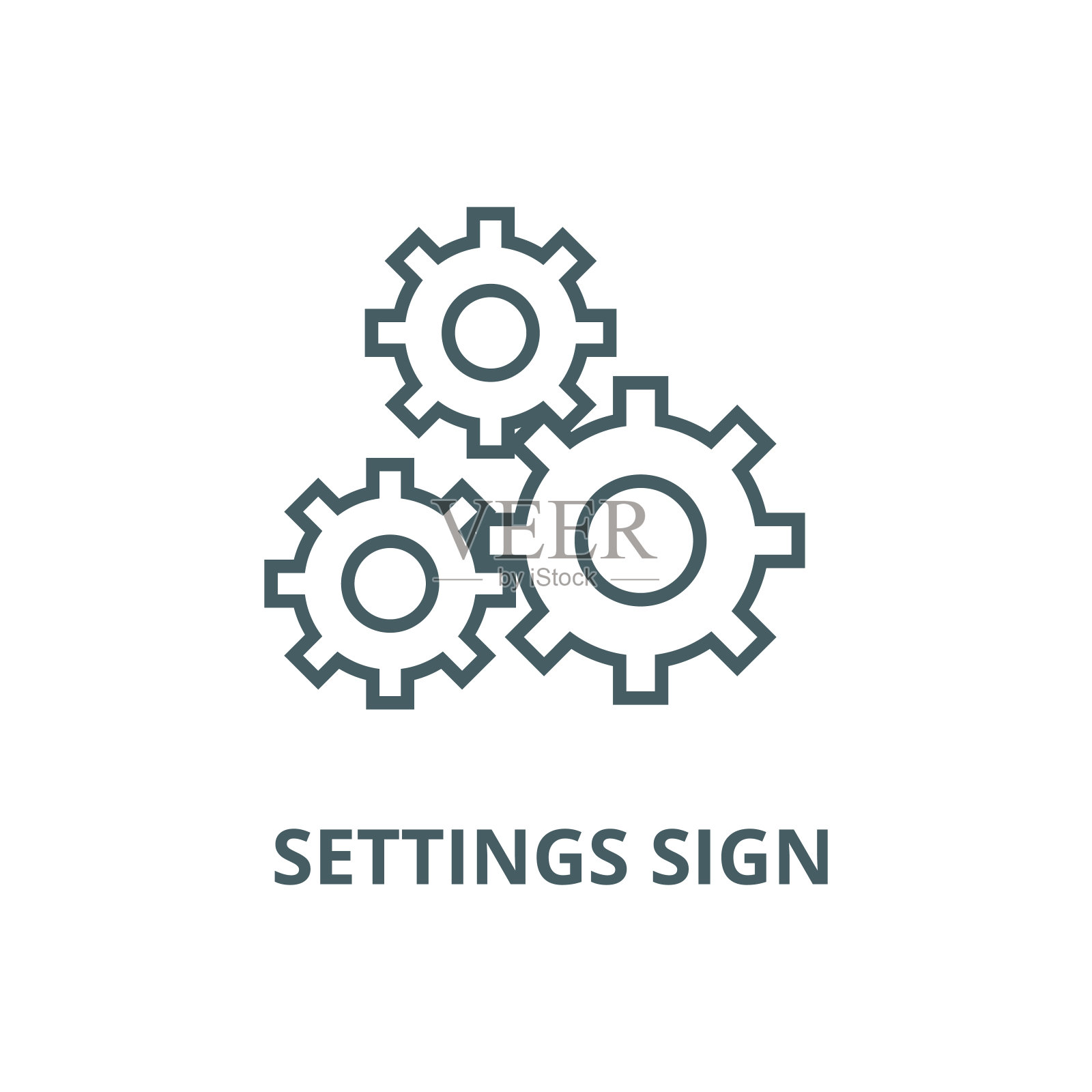 设置符号矢量线图标、线形概念、轮廓符号、符号图标素材