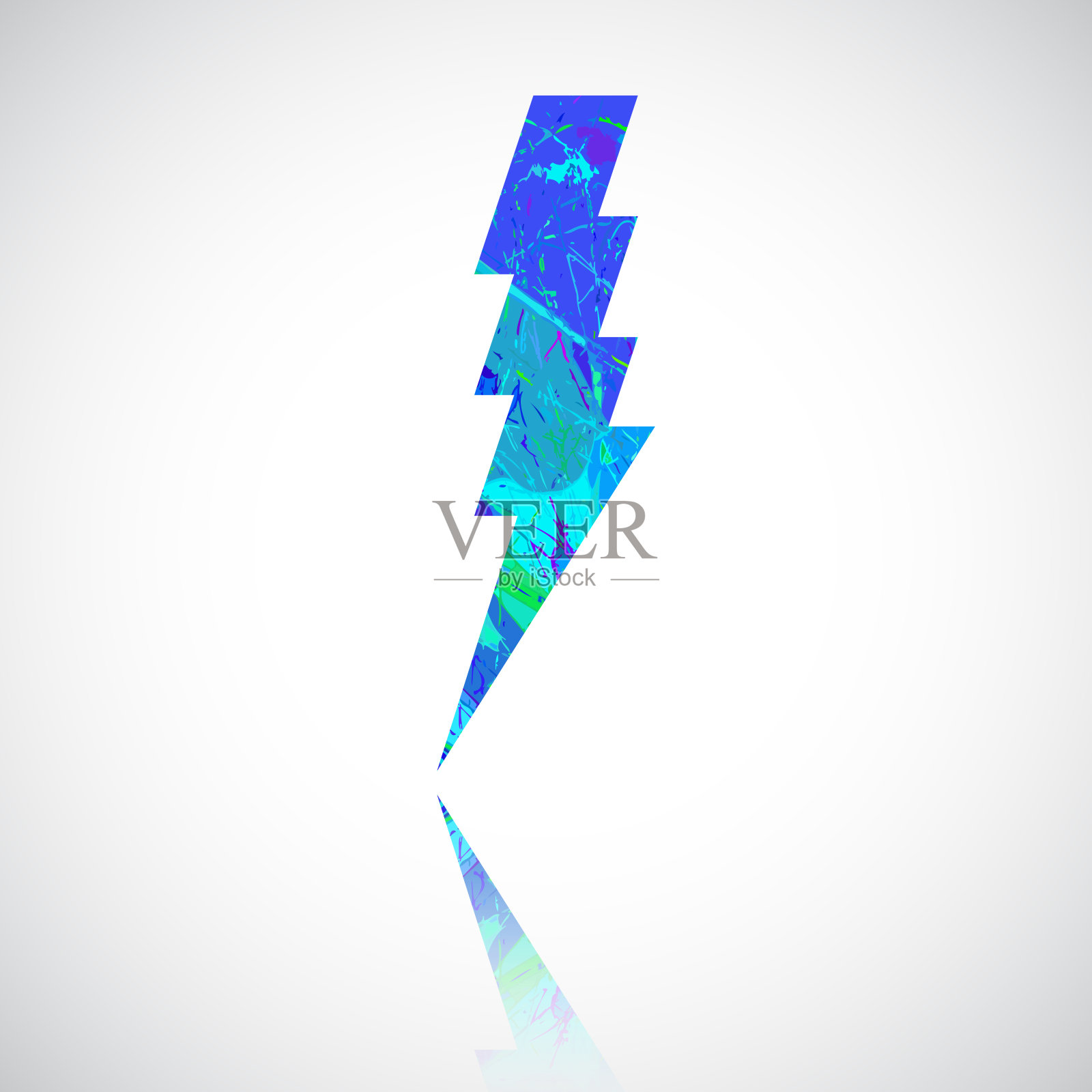 彩色复古风雷电闪电设计元素设计元素图片