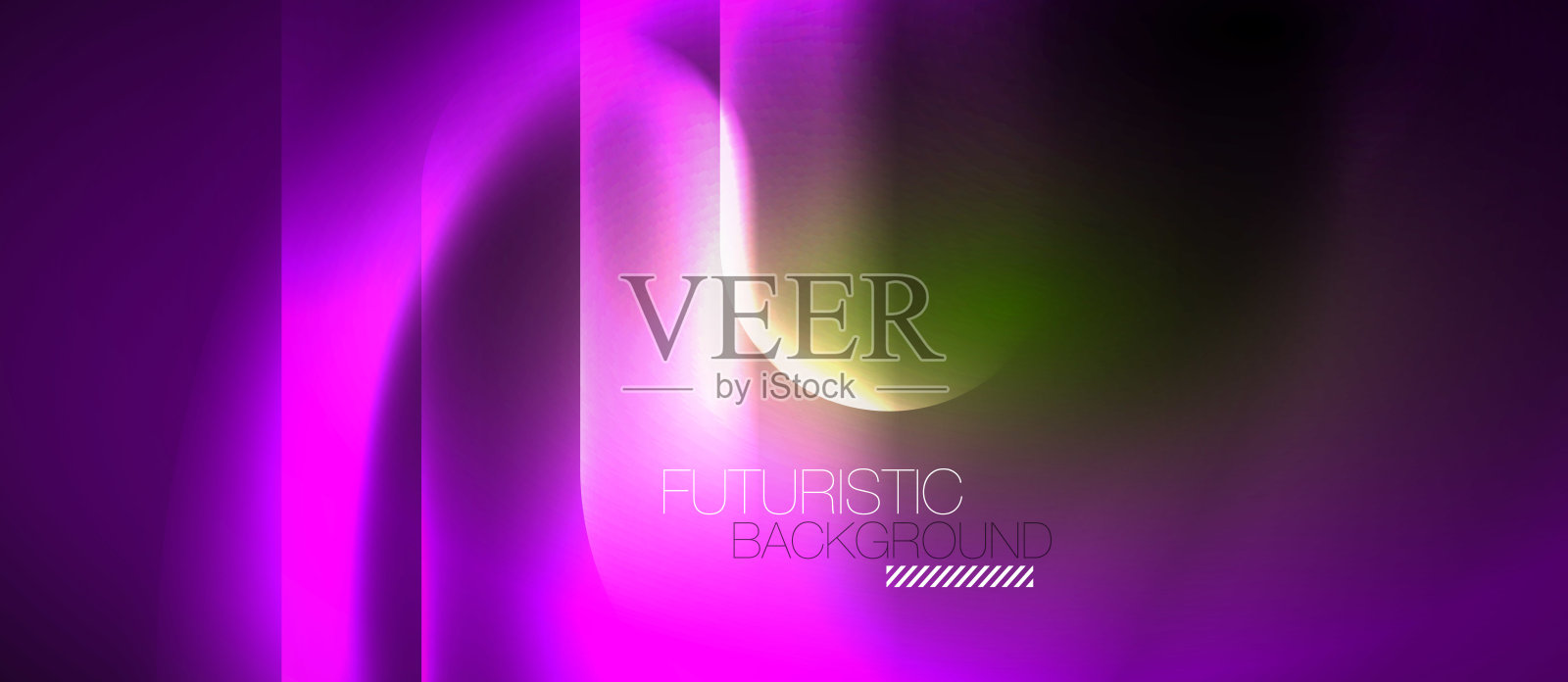 霓虹发光的技术线，蓝色高科技未来抽象的背景模板插画图片素材