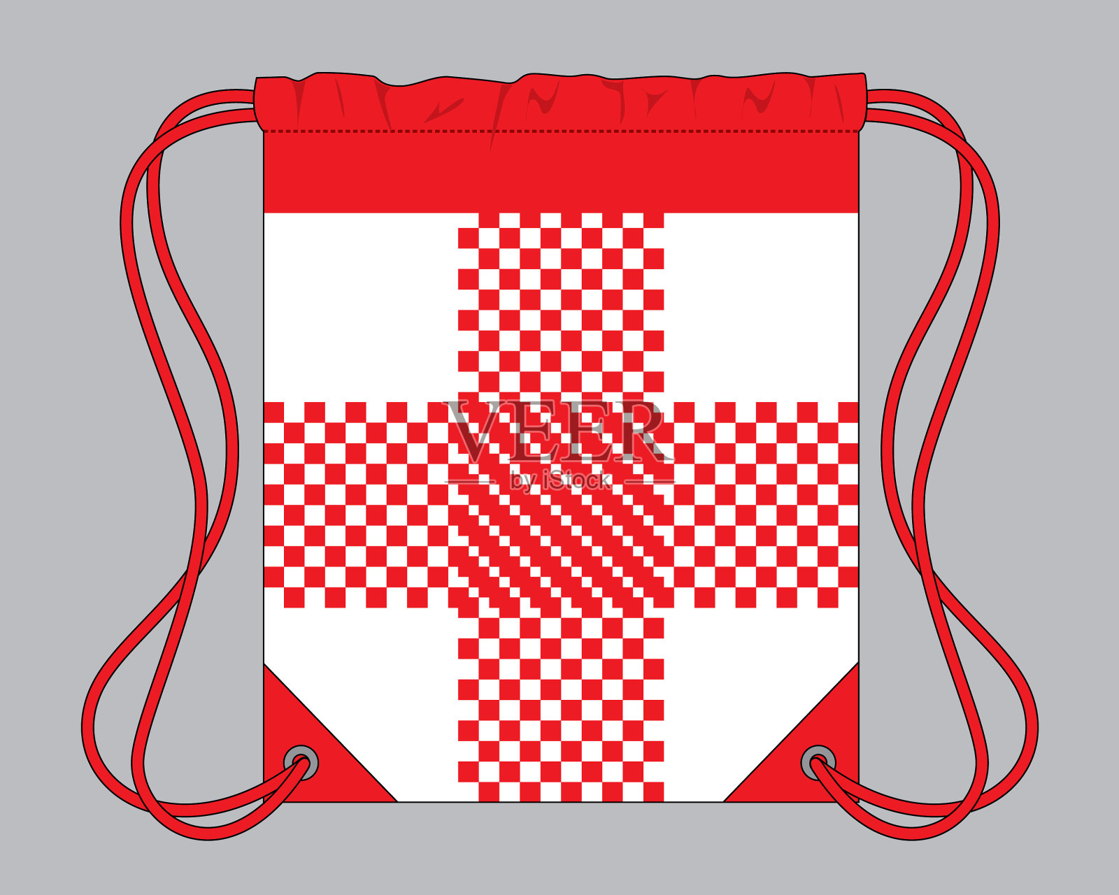 抽绳袋设计矢量插画图片素材