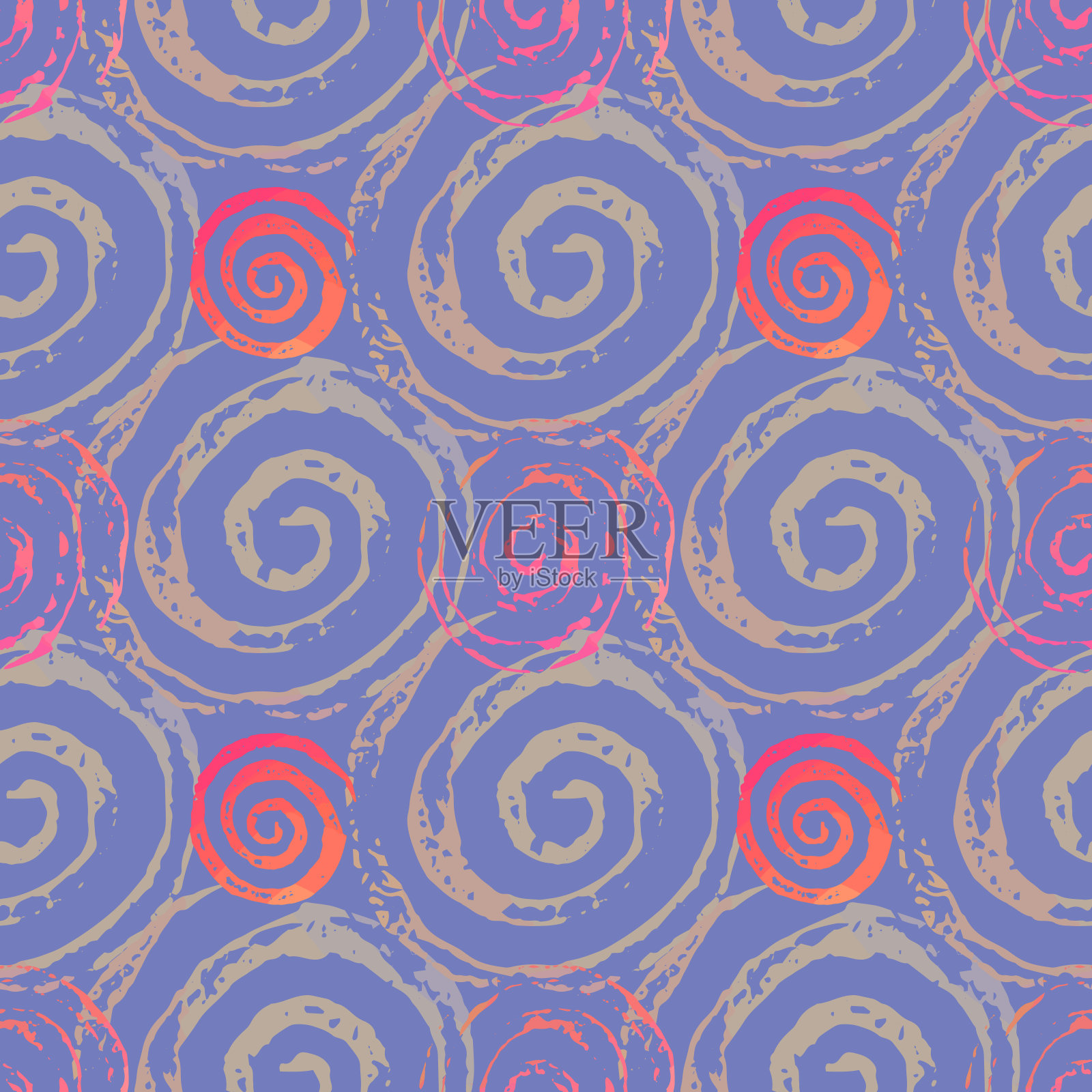 无缝模式与纹理三角形插画图片素材