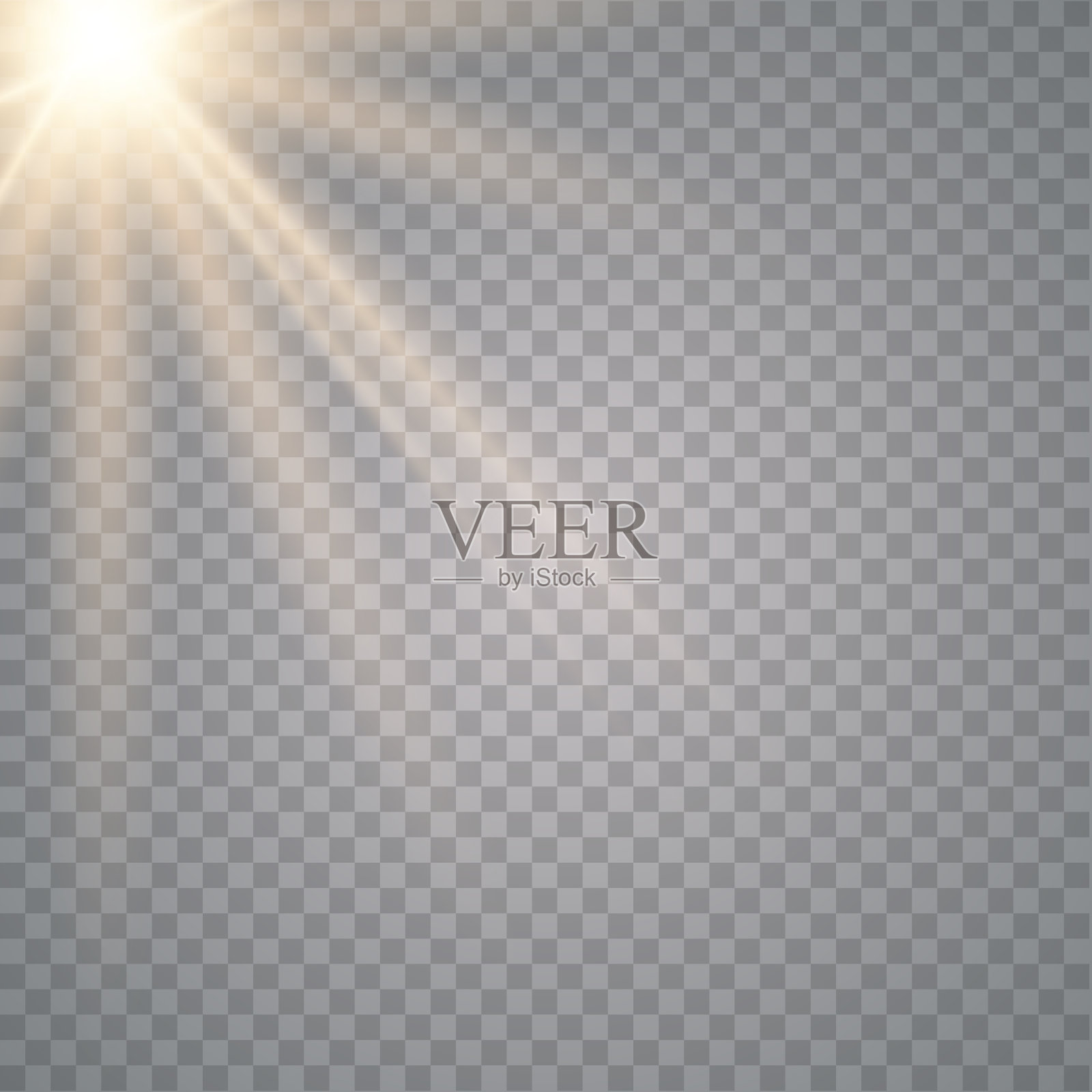 矢量阳光透镜耀斑光效果。设计元素图片