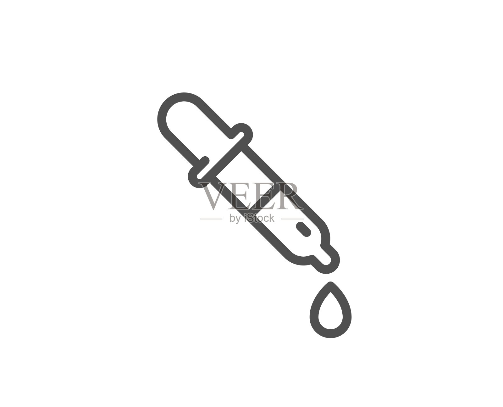 化学移液管线图标。实验室的迹象。分析实验室。向量插画图片素材