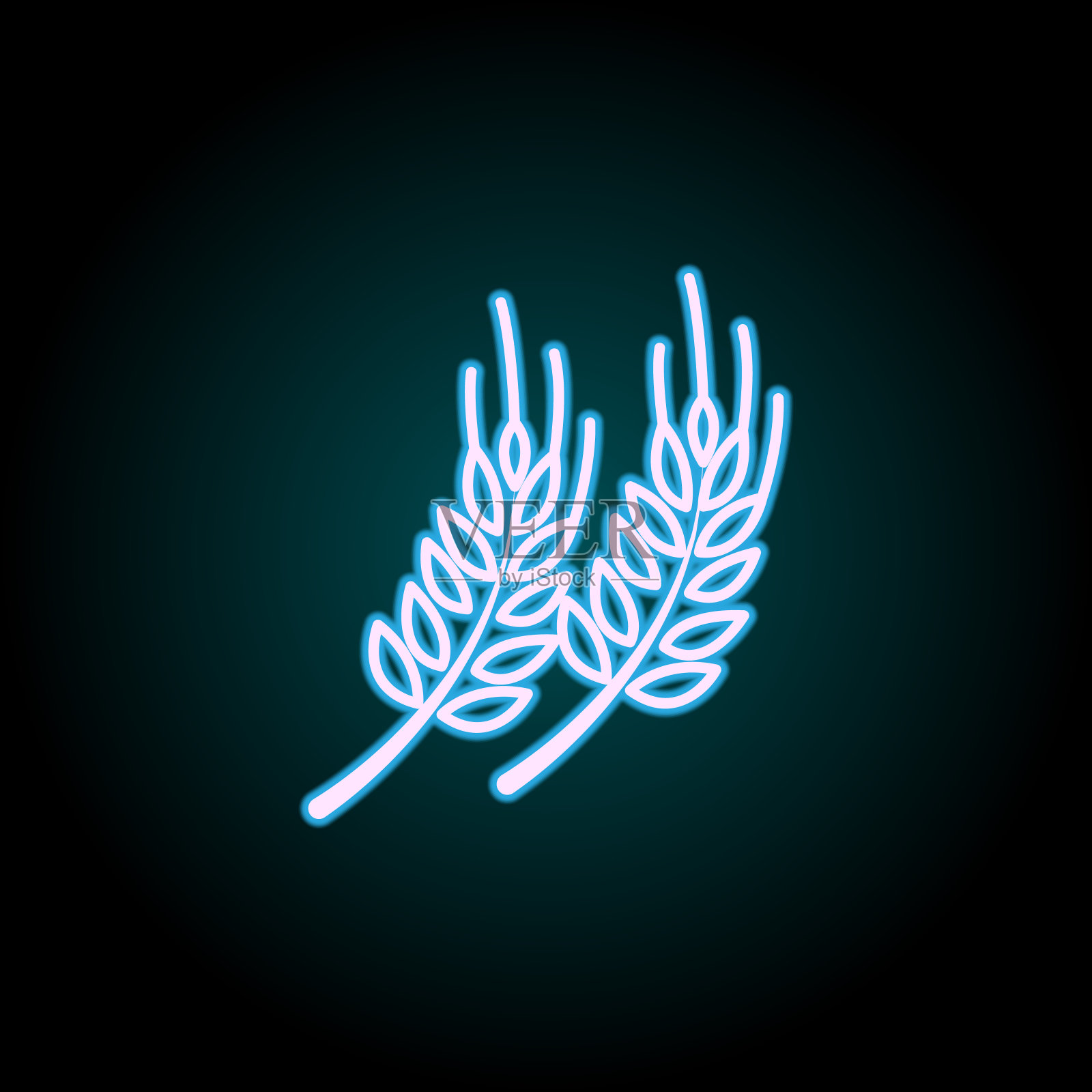 耳朵氖图标。食物的元素。简单的图标为网站，网页设计，移动应用程序，信息图形插画图片素材