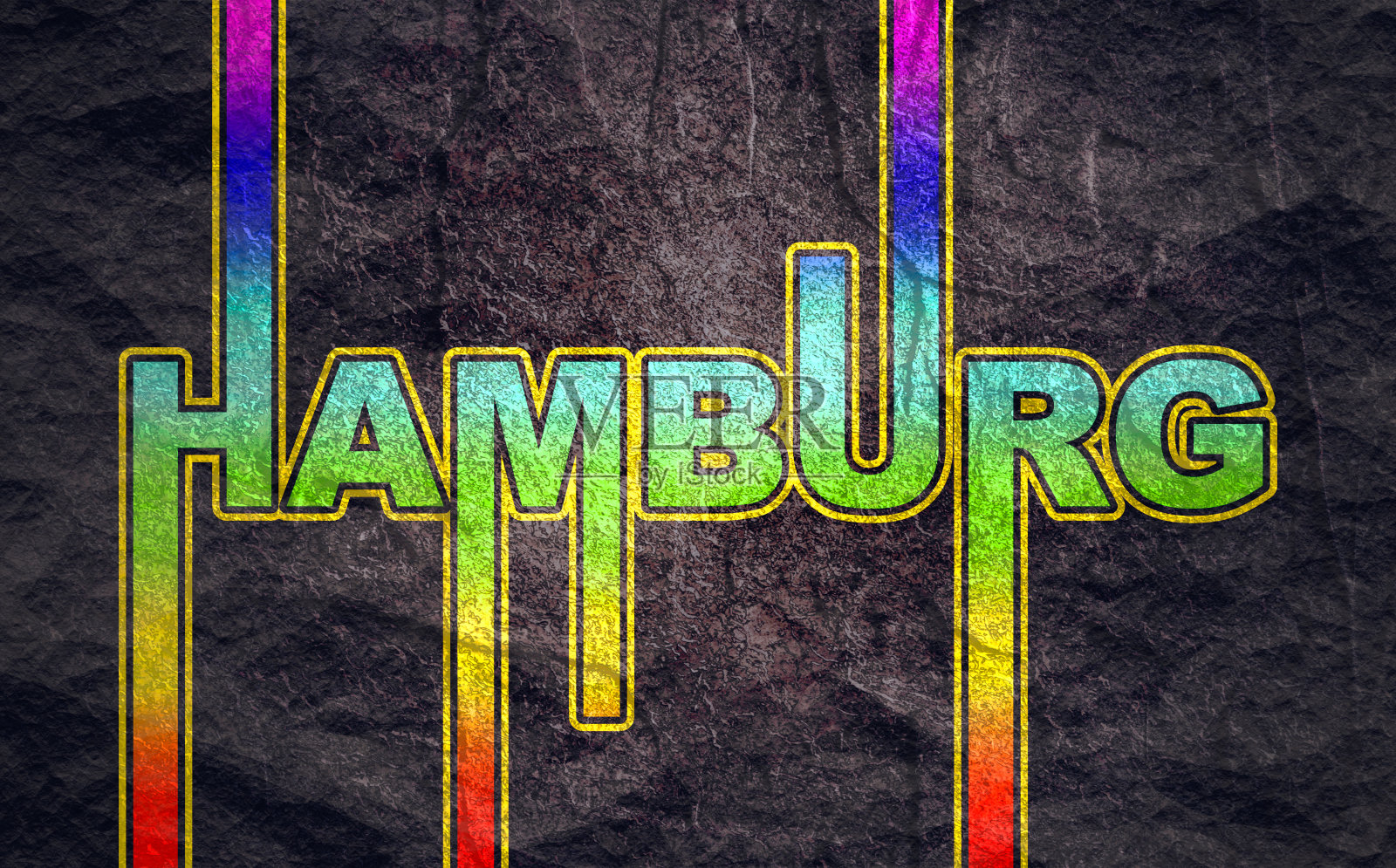 汉堡市的名字。插画图片素材