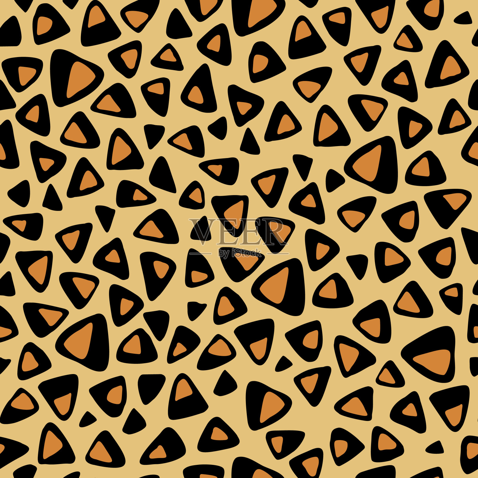 豹纹质地无缝，仿品。向量豹皮肤重复图案插画图片素材