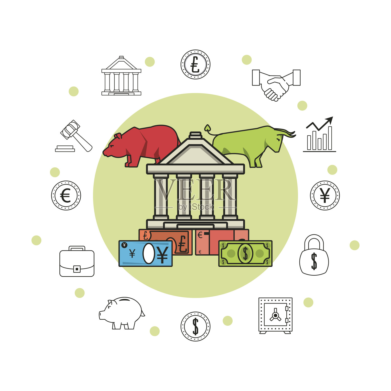 商业资金和投资插画图片素材