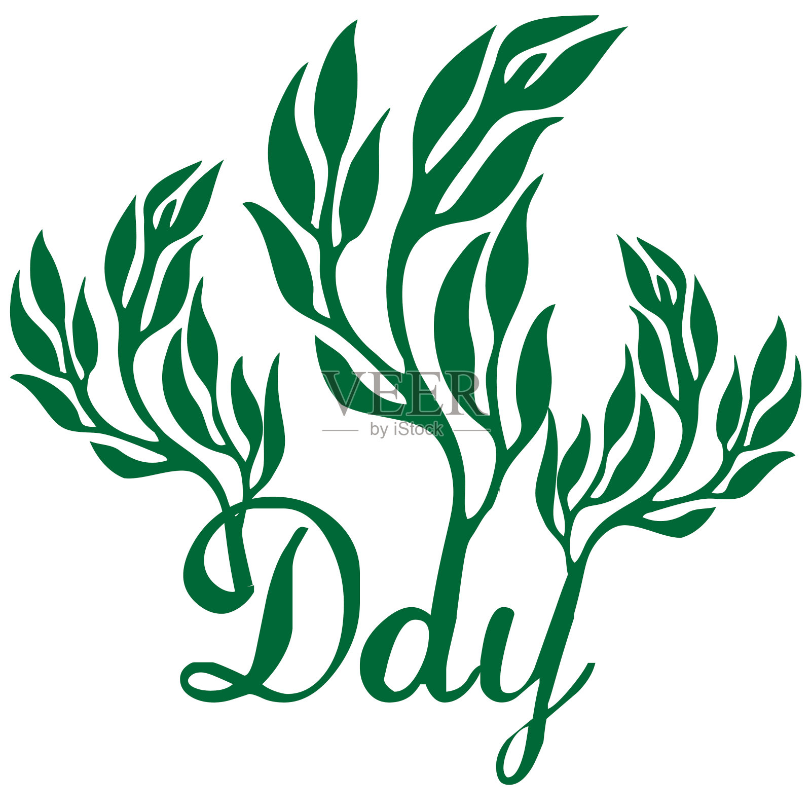 生态符号以树木的形式生长而成设计元素图片