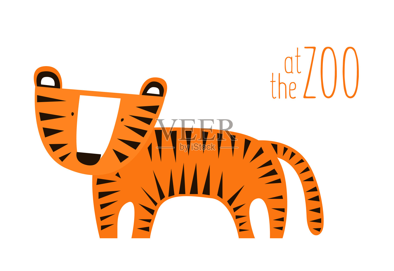 老虎插画图片素材