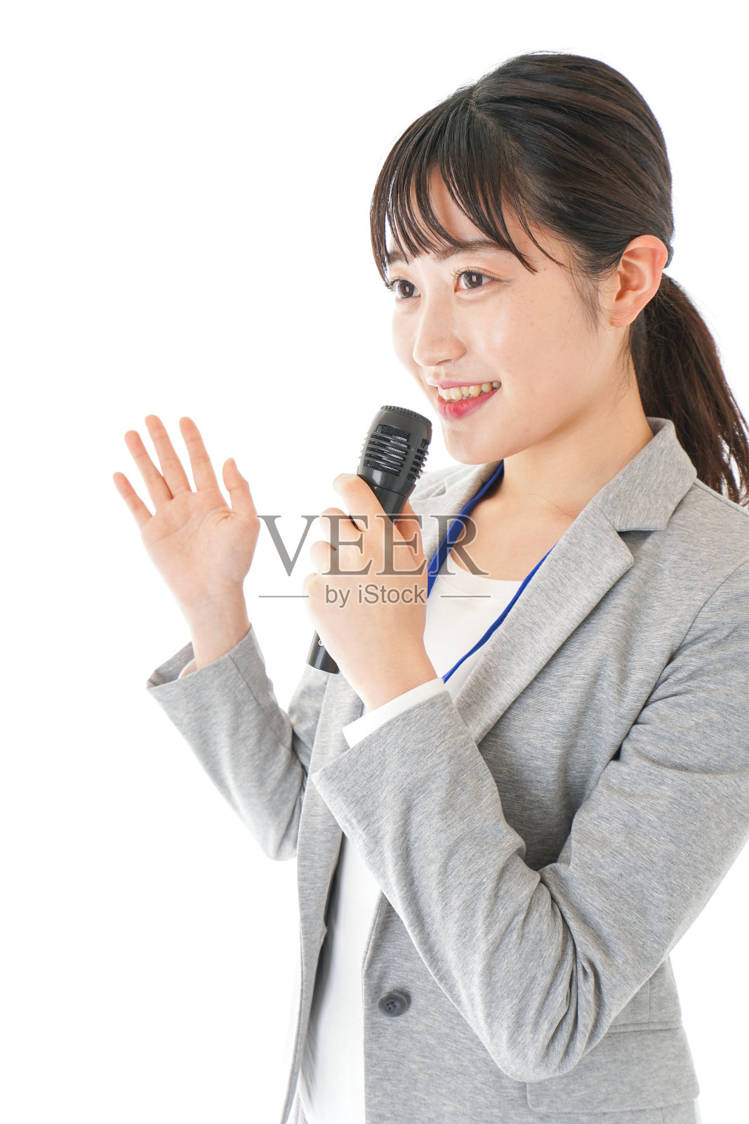 女商人正在做演讲照片摄影图片