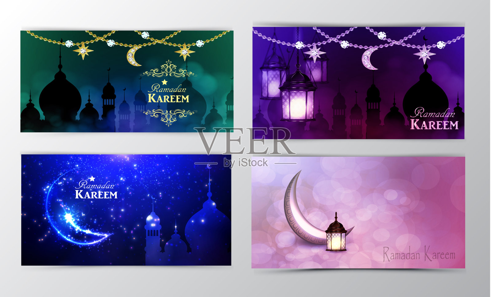 拉马丹·卡里姆，欢迎背景向量插画图片素材