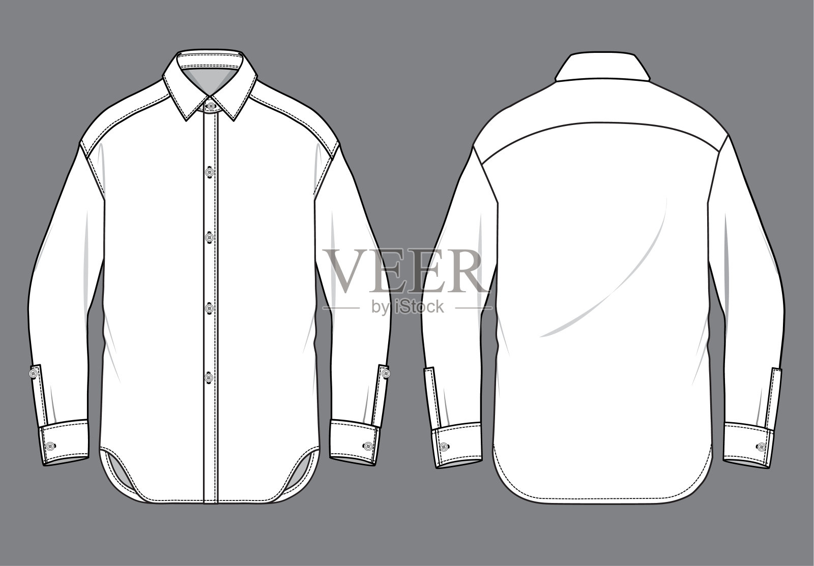 男衬衣03插画图片素材