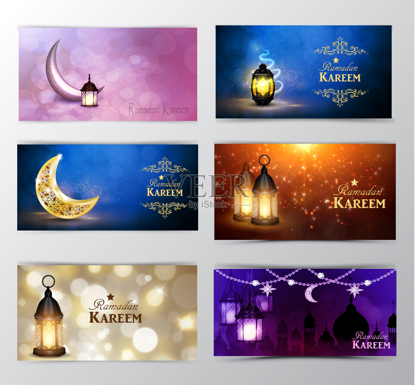 斋月卡里姆，问候背景矢量插画图片素材