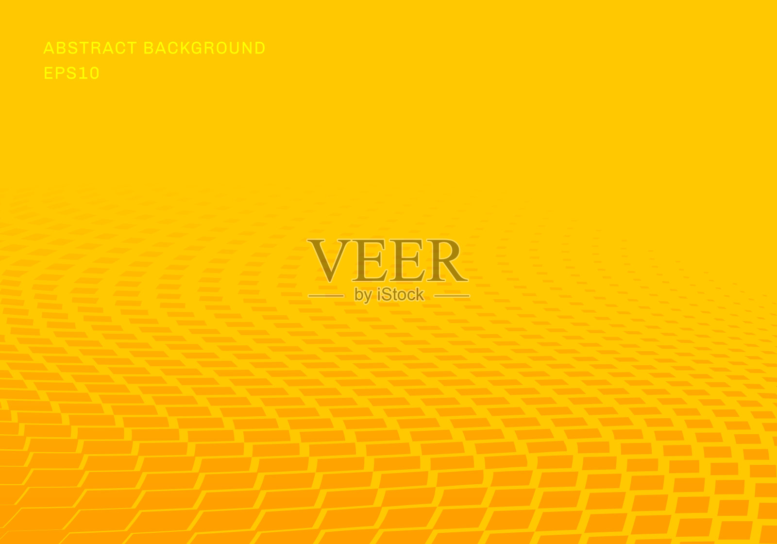 抽象渐变黄方波半色调横向背景波普艺术风格。您可以用于设计元素的展示，横幅网站，宣传册，海报，传单，传单等。插画图片素材