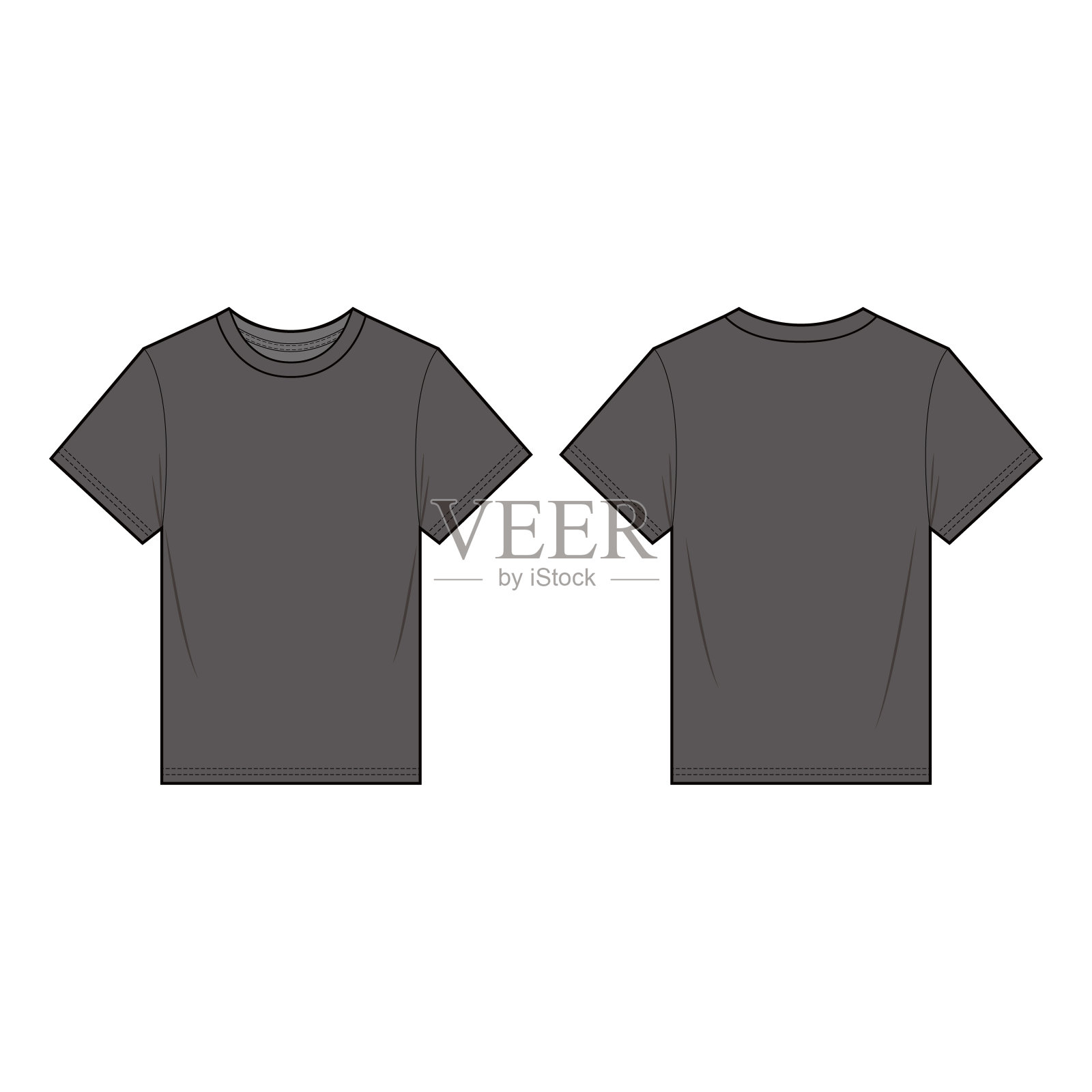 TEE时尚平面素描模板设计元素图片