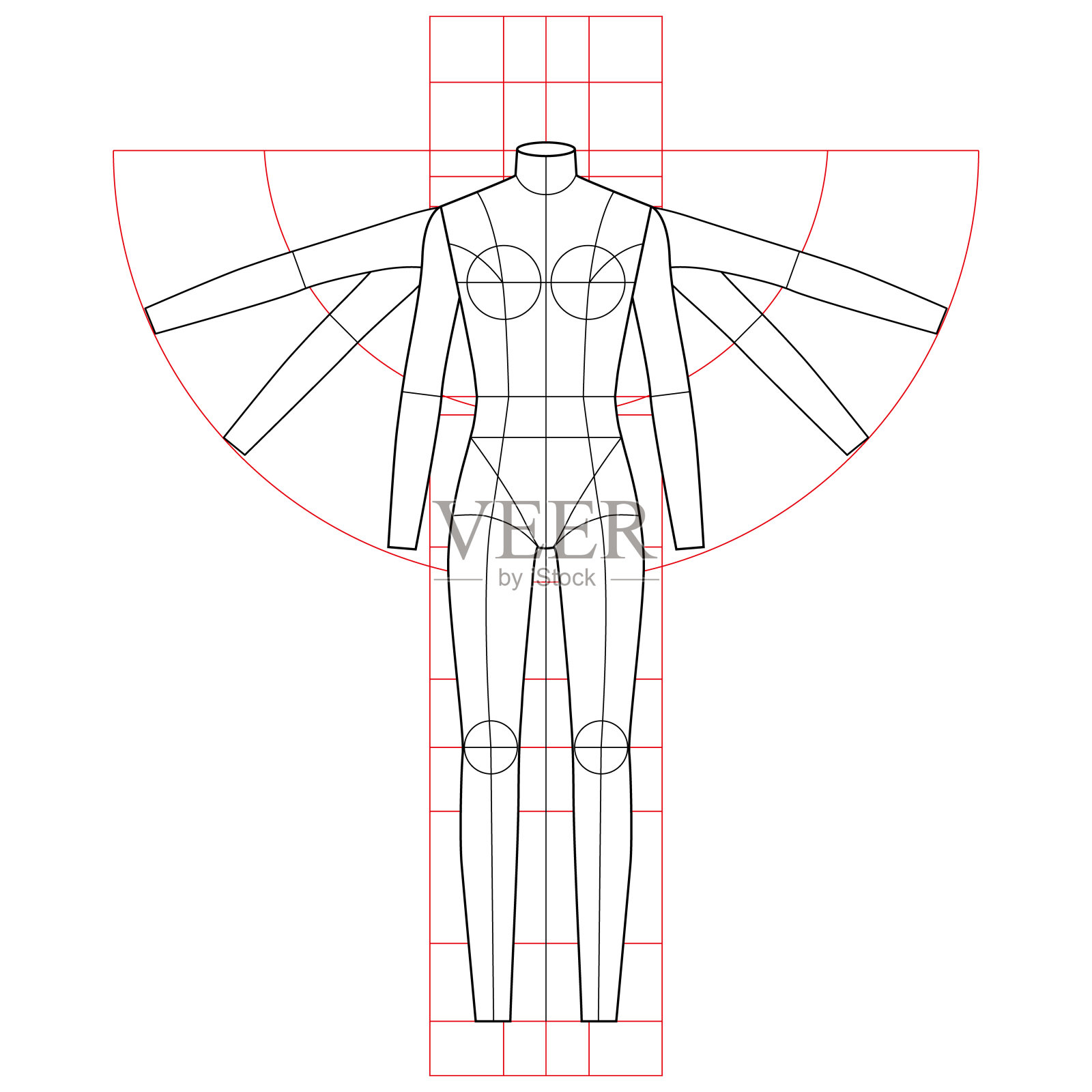 8个头部造型模板插画图片素材