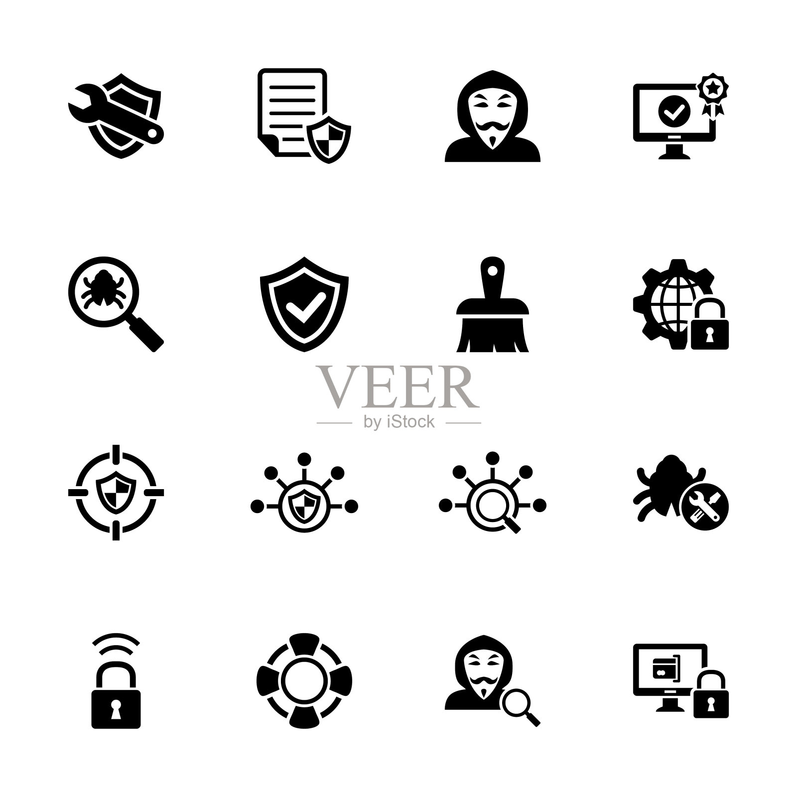 网络安全图标图标素材