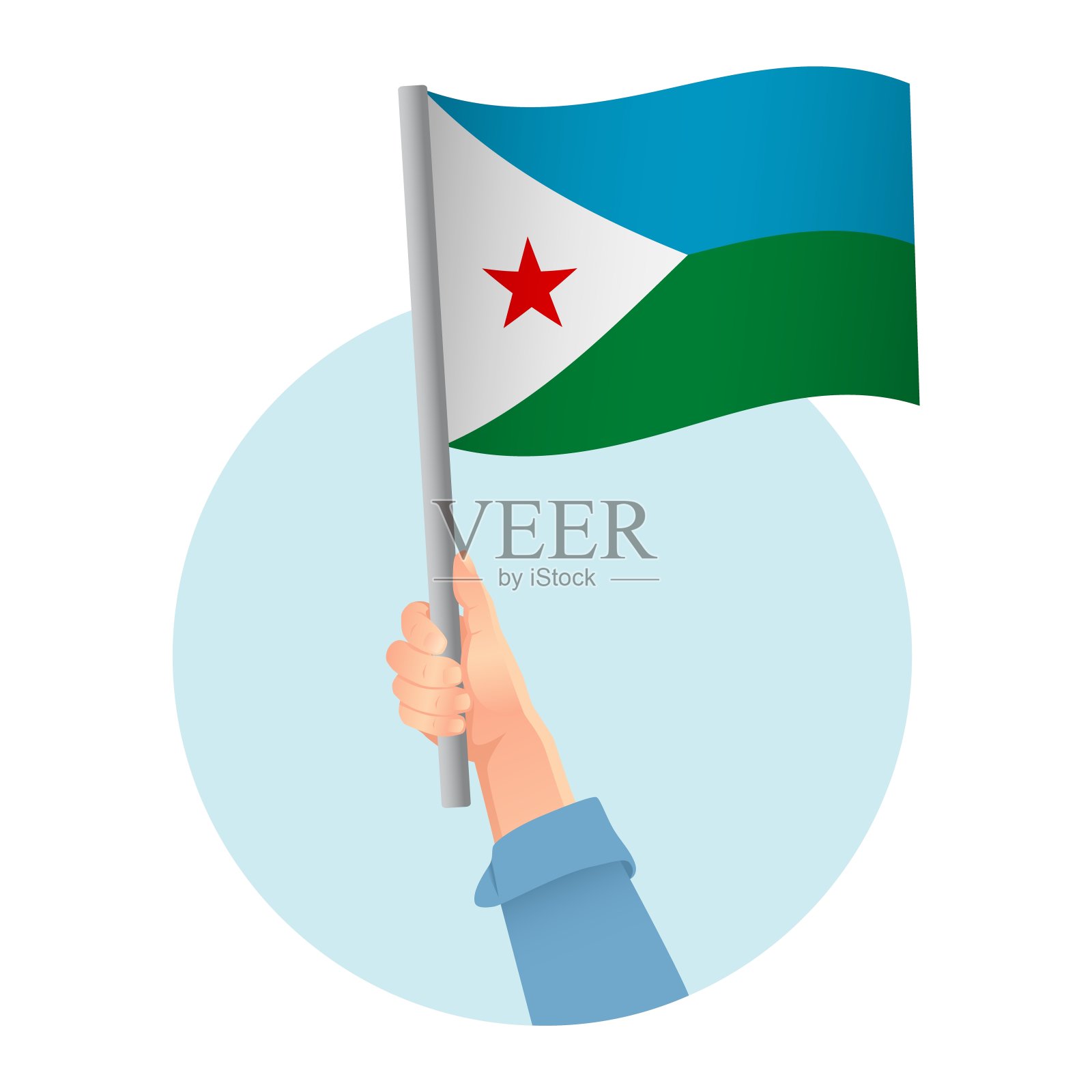 手里拿着国旗设计元素图片