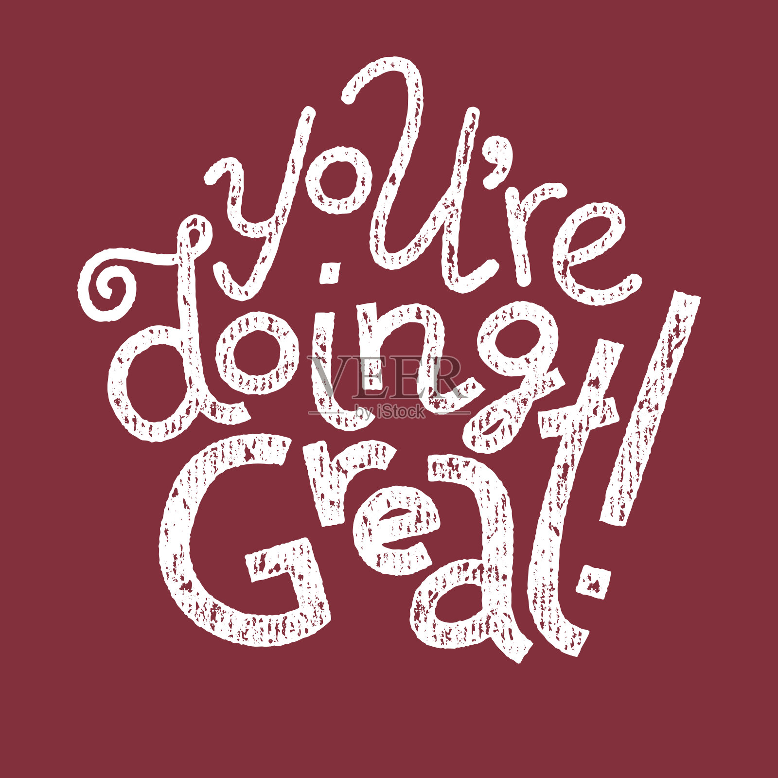 沮丧你做得很好字母卡片插画图片素材